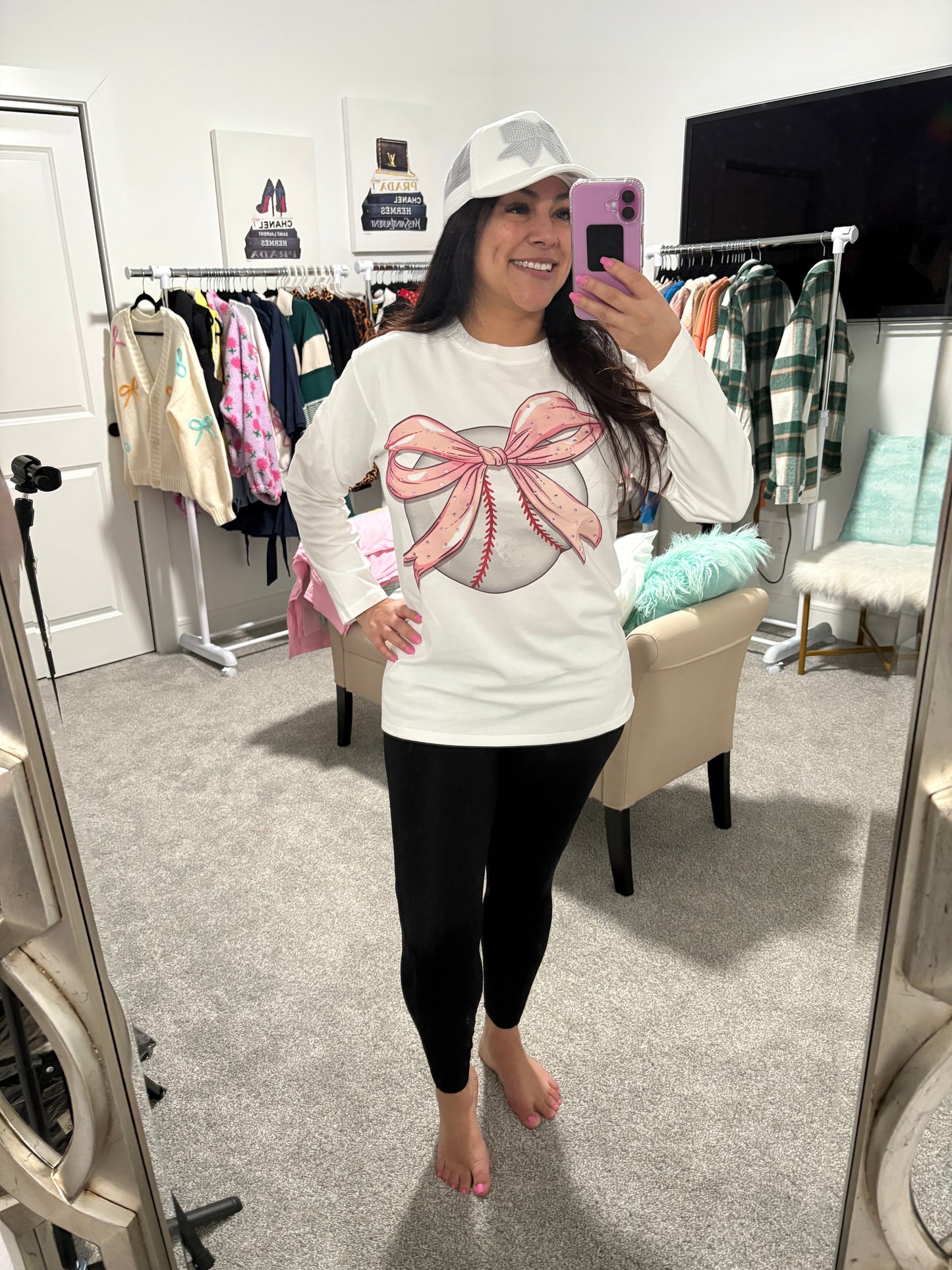 Bow & Bling Baseball Long Sleeve