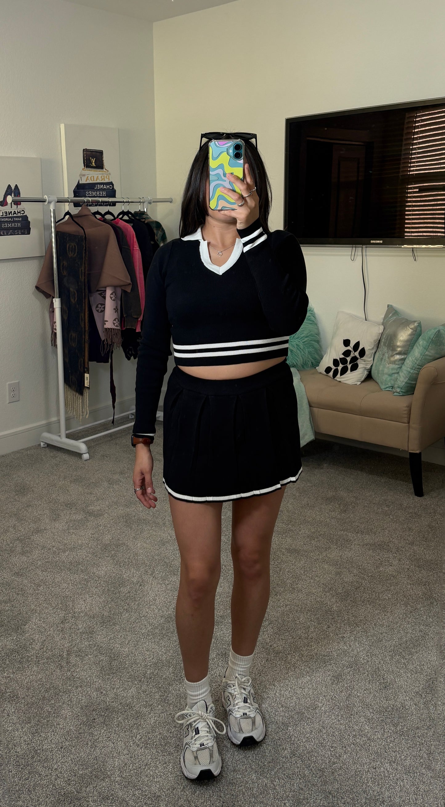 Sporty but I don’t do sports skirt set