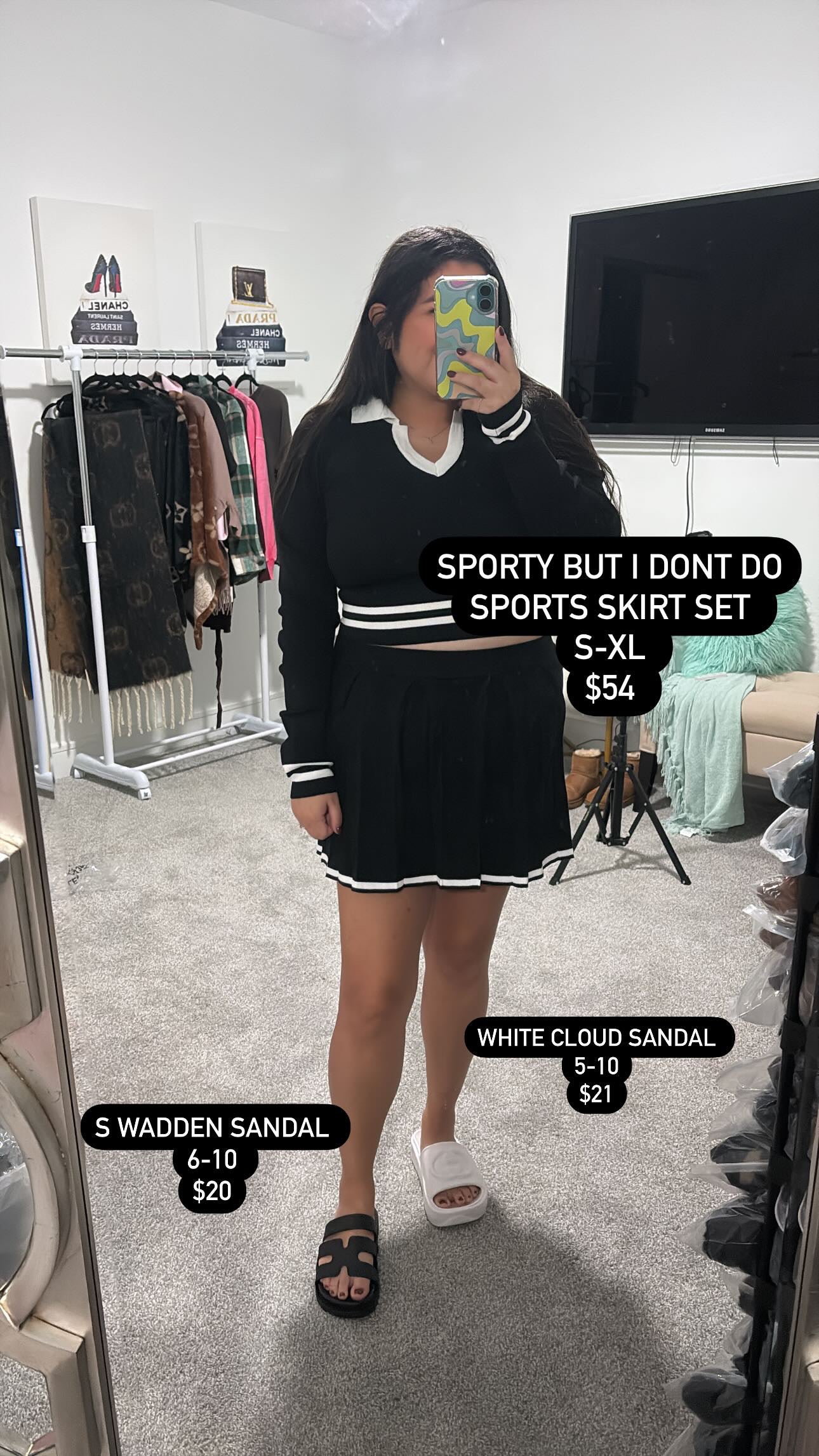 Sporty but I don’t do sports skirt set