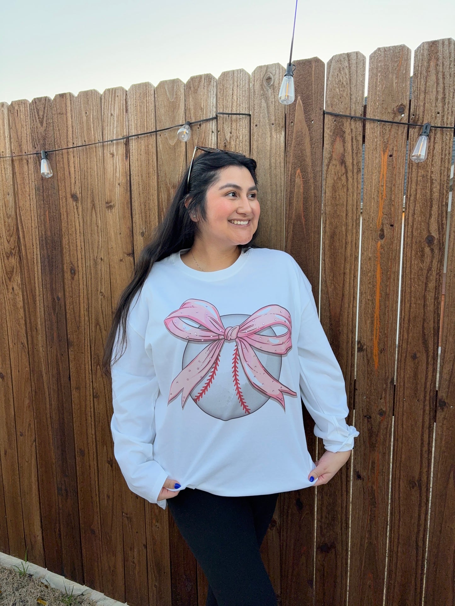 Bow & Bling Baseball Long Sleeve