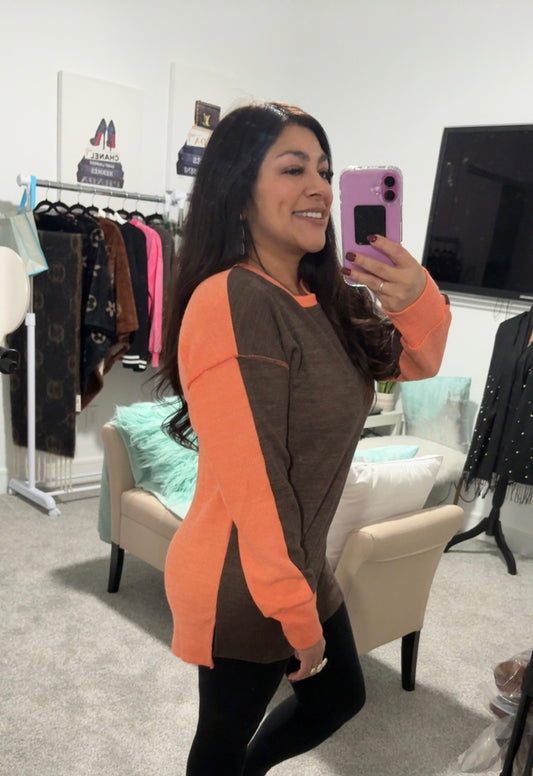 Brown Dreamsicle Top - Plus Available