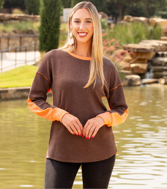 Brown Dreamsicle Top - Plus Available