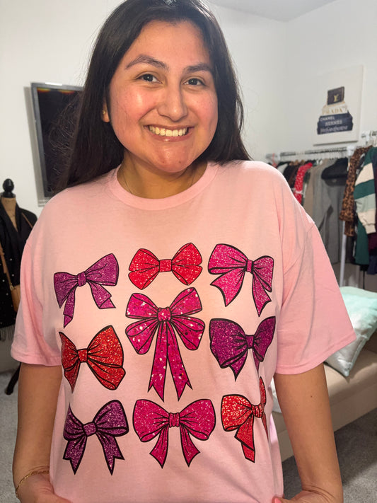 Glitter Bow Tee