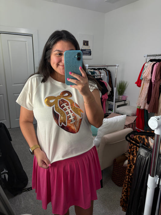 Sequin Football Tee