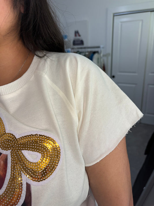 Sequin Football Tee