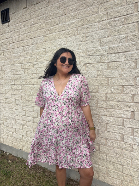 Pink Floral Dress