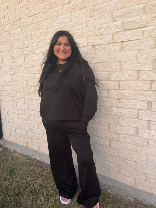 Black Scuba Lounge Set