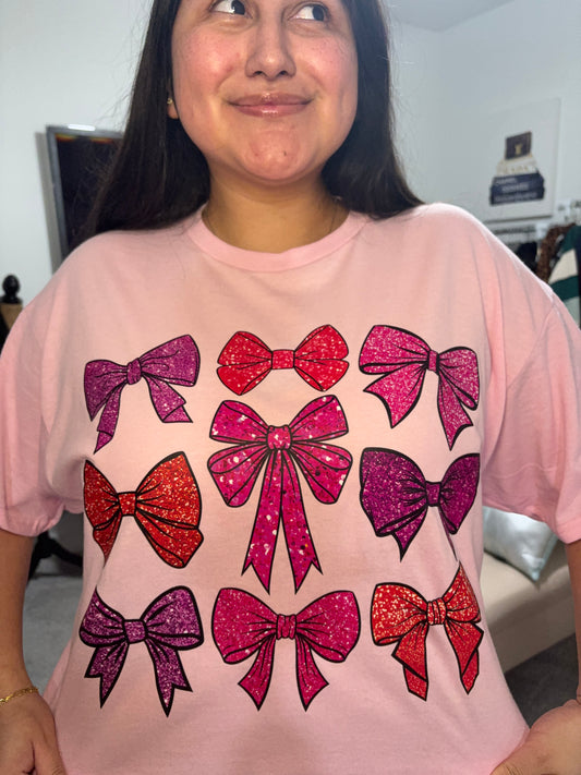 Glitter Bow Tee