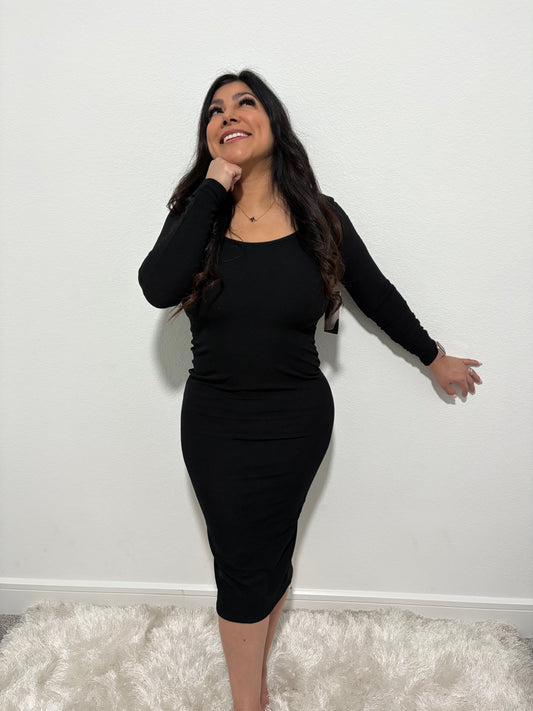 Classic Black Maxi Dress