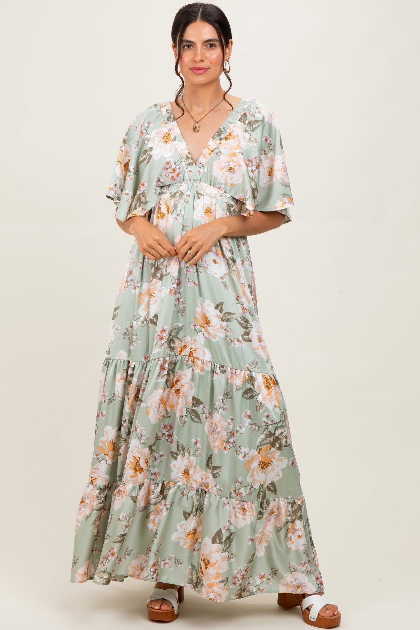 Sage Floral Maxi