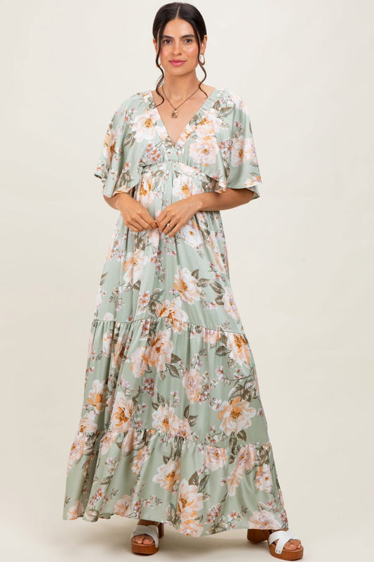 Sage Floral Maxi