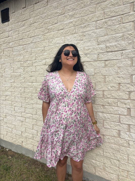 Pink Floral Dress