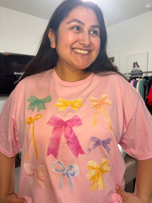 Bow-tiful Pink Tee