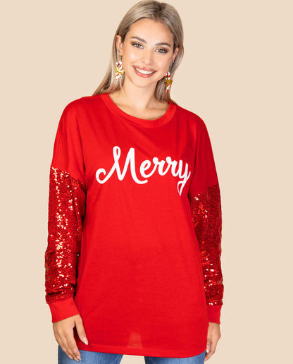 Merry Sparkles Top - PLUS SIZE ONLY
