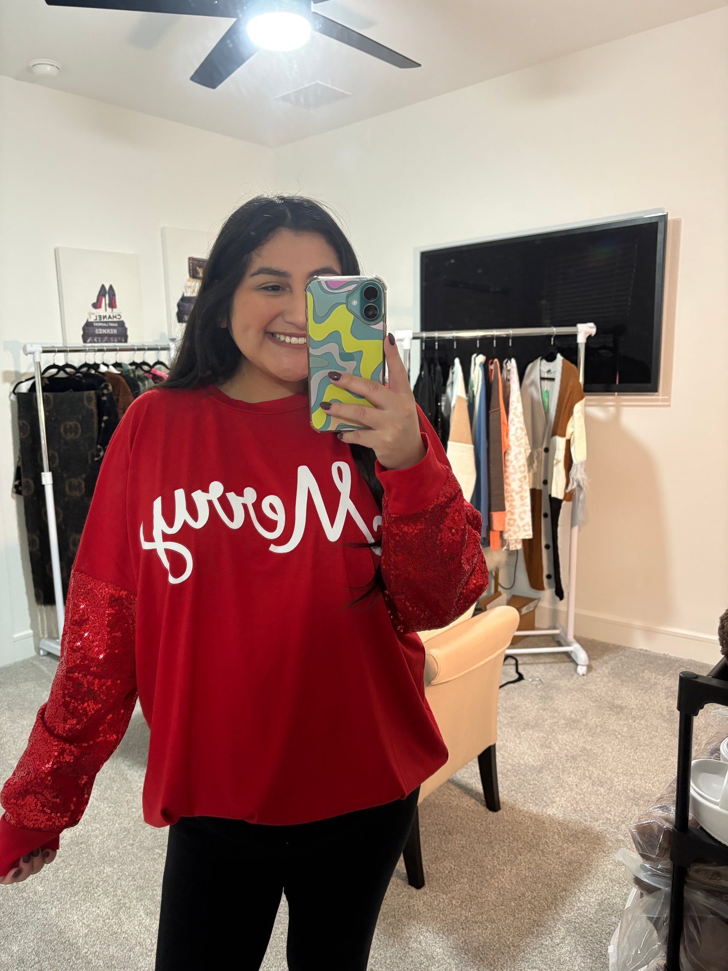 Merry Sparkles Top - PLUS SIZE ONLY