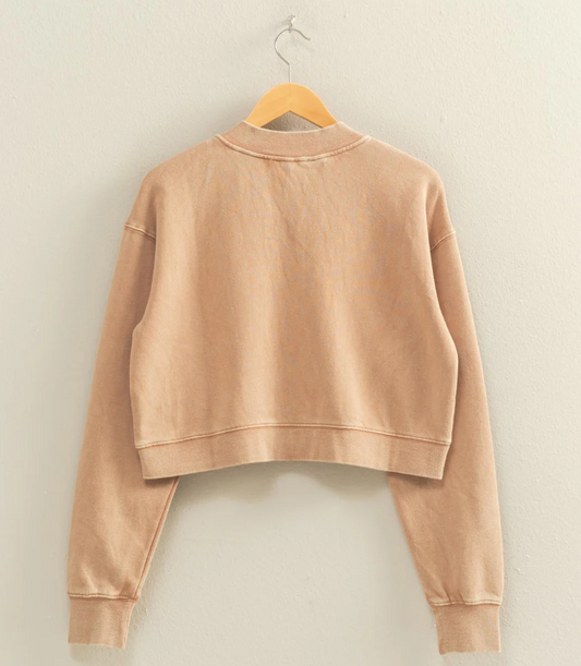 Beige Bliss Cropped Cardigan
